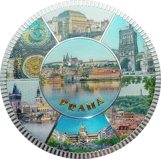 Magnet s motivom Praga 9 × 9 cm