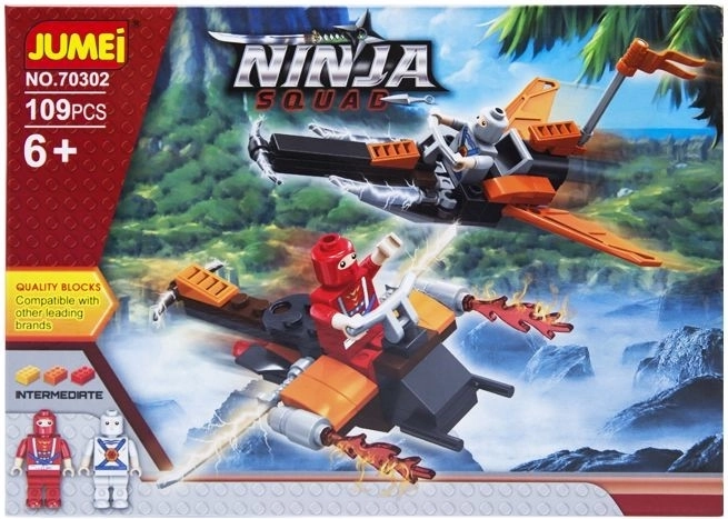 Građevinski set Jumei Ninja Squad – ninja ratnici 109 dijelova - 1 komad