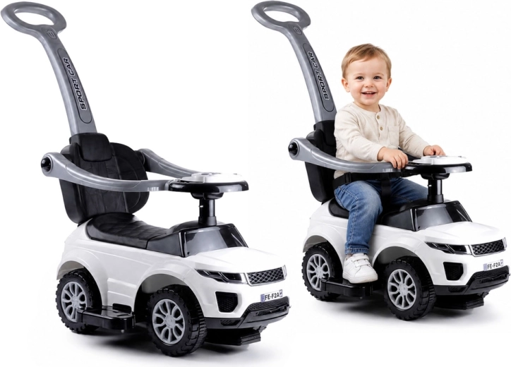 Dječja guralica s vodilicom Sport Car bijela