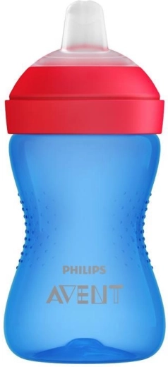 Philips Avent Grippy čaša s mekanim kljunom 300 ml, plava