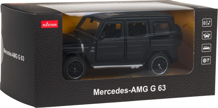 Metalni model 1:32 MERCEDES-AMG G 63 s funkcijama, crni – RASTAR
