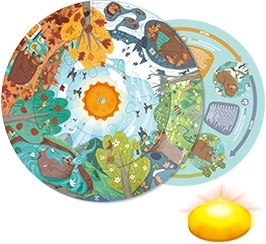 Puzzle četiri godišnja doba s LED suncem