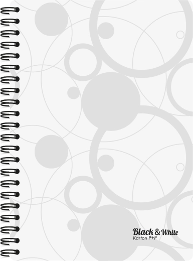 Spiralni blok A4 s dvostrukom spiralom, bijeli, PP korice