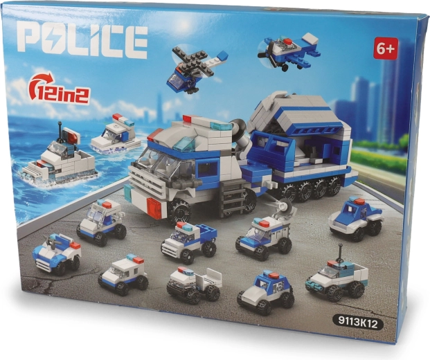 Policijska konstrukcijska set – 12 vozila za djecu