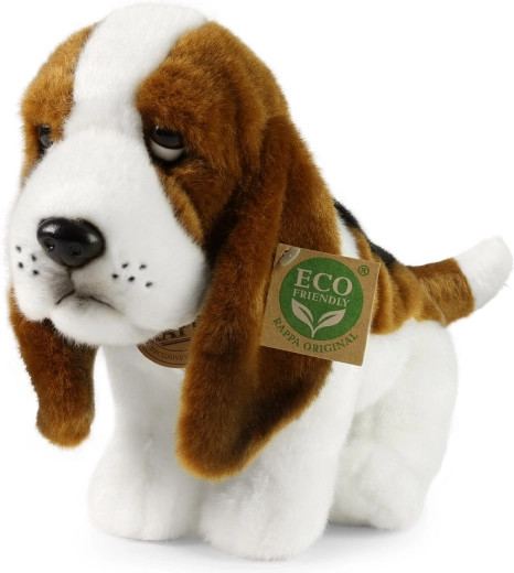 Plišana sjedeća basset hrtica 32 cm Eco-Friendly