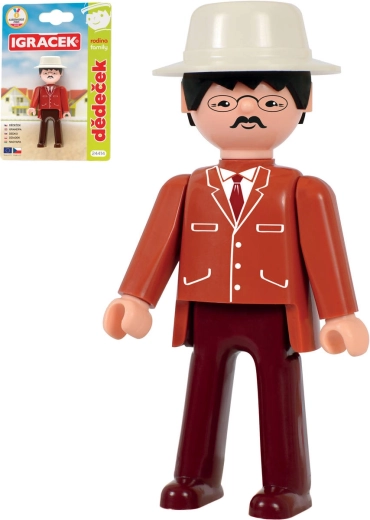 Efko Igráček Family – Grandpa, articulated figure on card