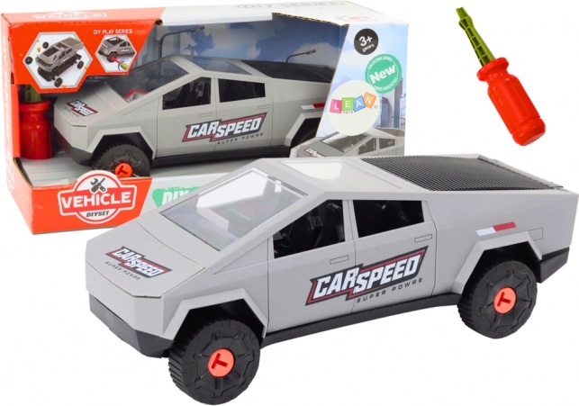 Sklopivi auto za djecu s odvijačem – sivo