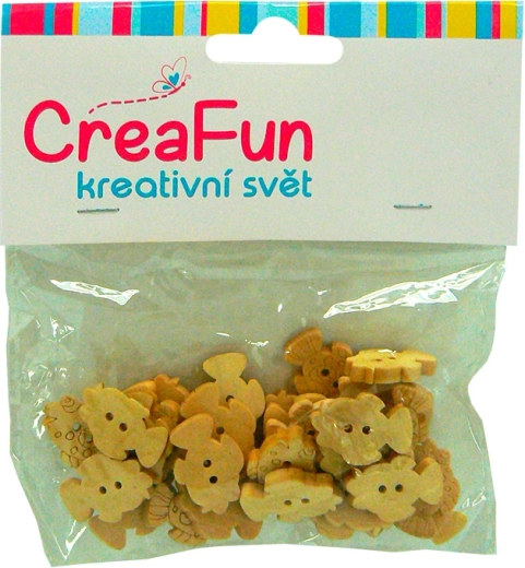 Drvene ribice za stvaranje i igru, 30 kom (14 × 20 mm)