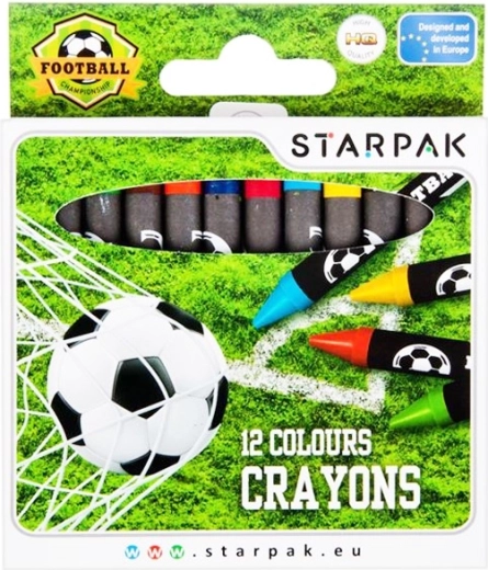 Football wax crayons 12 pcs