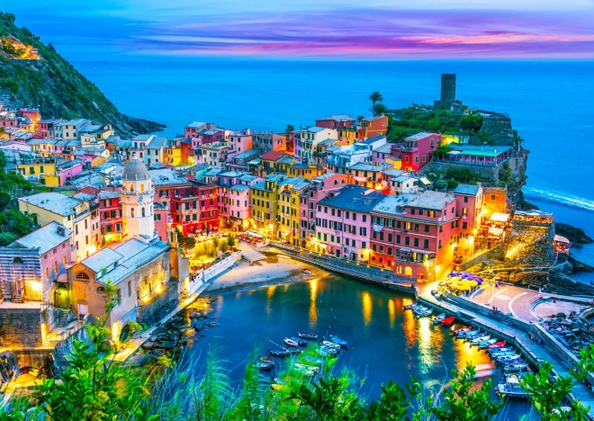 Enjoy puzzle Vernazza u sumrak, Cinque Terre, Italija – 1000 dijelova