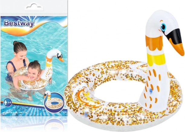 Dječji napuhavajući plivački kolut labud 61 × 61 cm BESTWAY