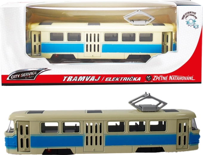 Metalni tramvaj 1:90 plava