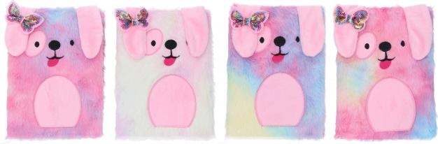 Plišani dnevnik A5 sa psićem, crtani, 80 listova