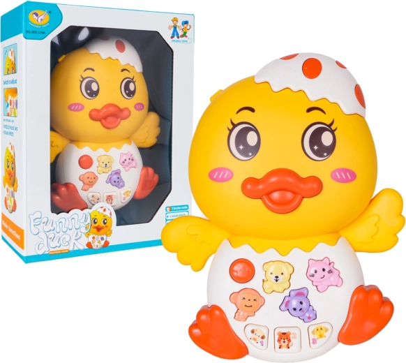 Interactive duck with light and sound - 1 piece