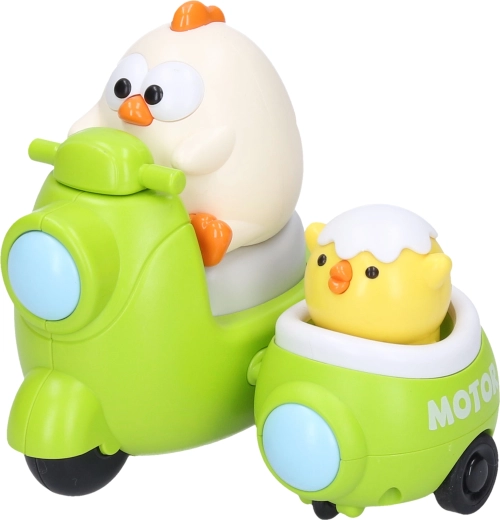 Navlačna kokoš i pile na motoru 9,5 cm - 1 komad
