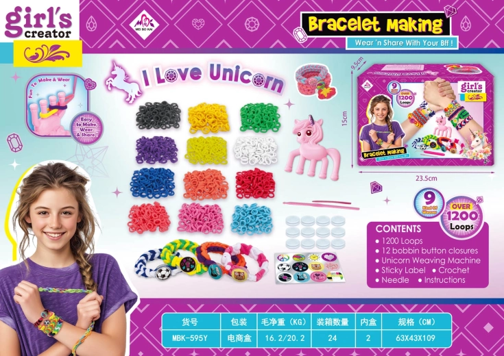 Rubber Band Bracelet Weaving Kit with Accessories