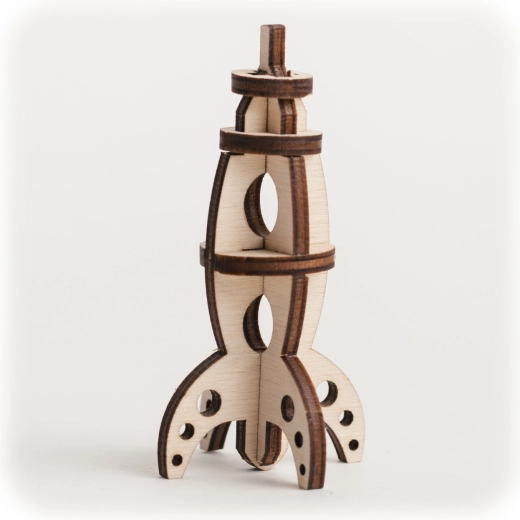 Cutewood drvena 3D slagalica raketa