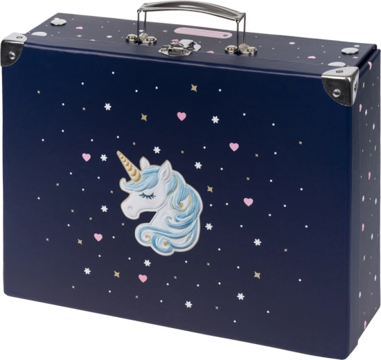 Baagl sklopivi školski kovčežić Unicorn Gold s okovima
