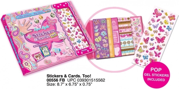 Set naljepnica i kartica Leptiri