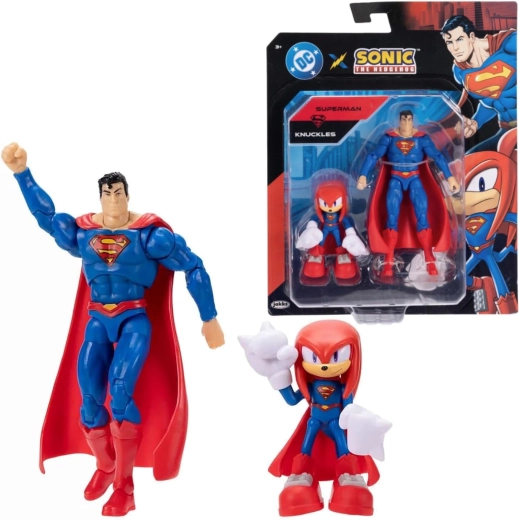 Jakks Pacific set figurica Knuckles kao Superman i Superman (Sonic the Hedgehog x DC Comics)