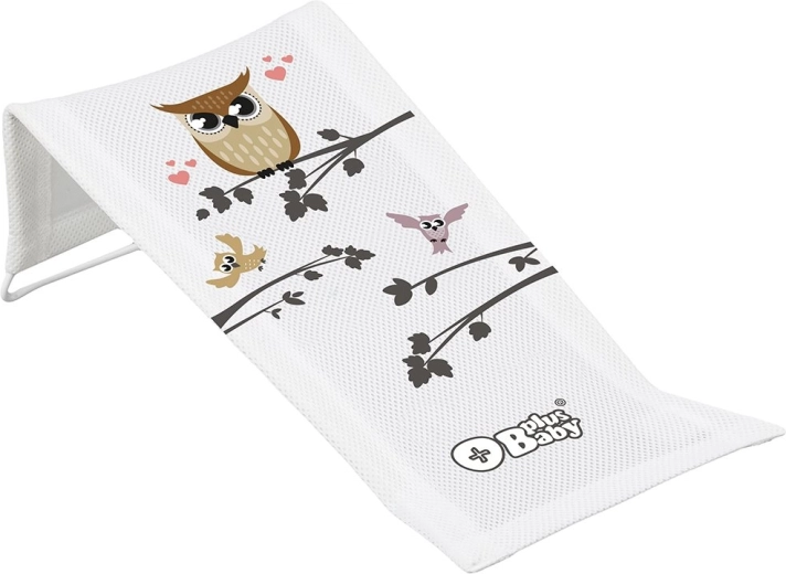 Tkaninsko kupaonsko ležaljko za kadicu Mudra sova – bijelo