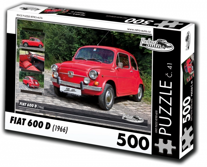 Puzzle Retro Automobili Fiat 600 D (1966) 500 komada