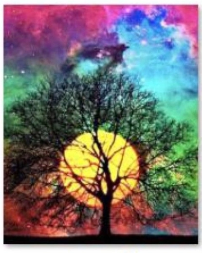 Diamond mosaic (diamond painting) Drzewo – night sky 30 × 40 cm