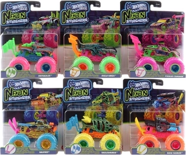 Hot Wheels Monster Trucks Neon Smashers - 1 kom