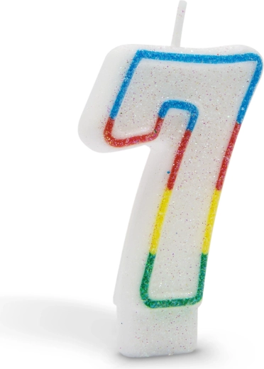 Number 7 Birthday Candle