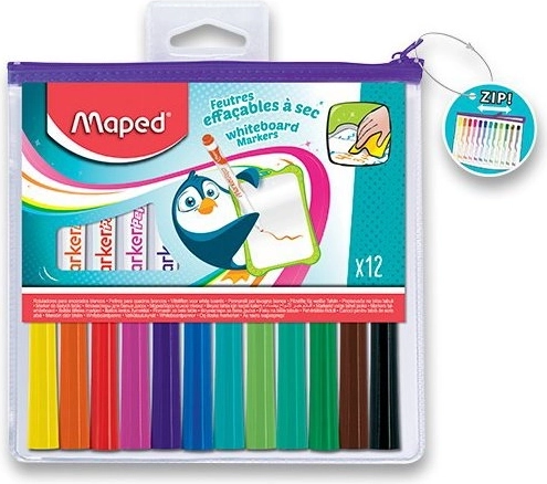 MAPED markeri za bijele ploče WB Fun Colours 12 kom