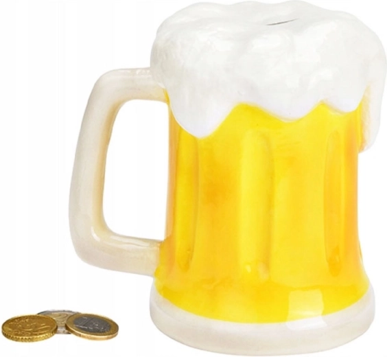 Porculanska kasica u obliku pivske krigle