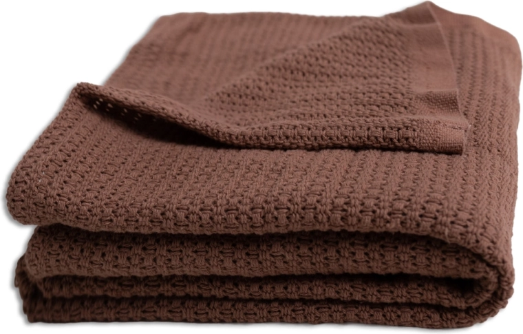 BabyMatex Cotton Knit Blanket Lili mocha 75 × 100 cm