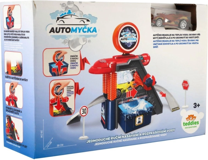 Autopraonica s autićem koji mijenja boju i dodacima - 1 komad