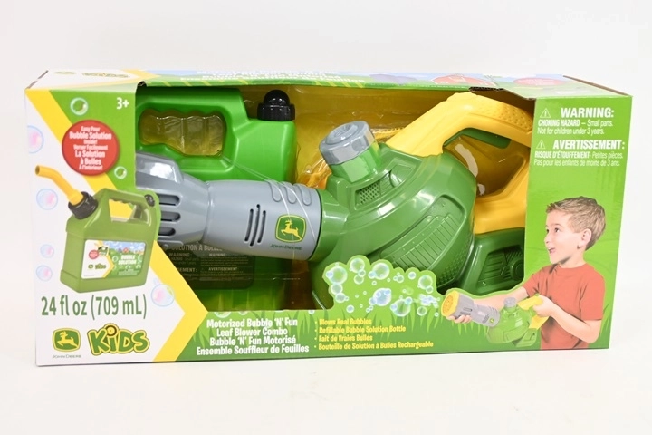 TOMY John Deere dječji puhač lišća s puhalicom za mjehuriće