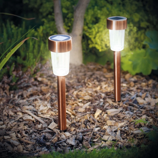 Bronze LED solar garden lamp