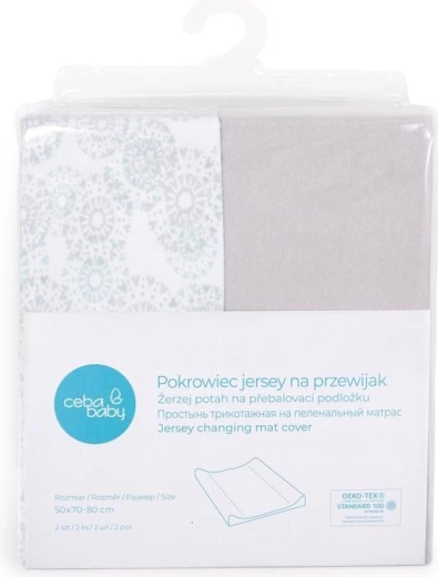 Ceba navlaka za podlogu za previjanje 50 × 70 cm (2 kom) light grey + dandy