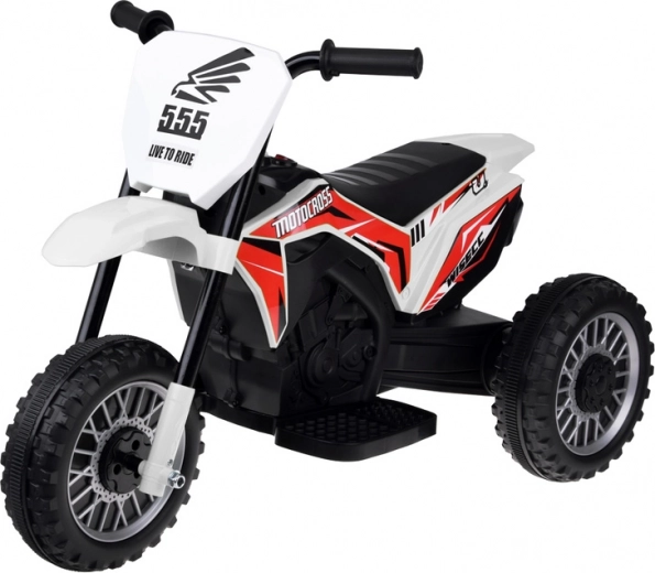 Dječja električna tricikla s glazbom – Bijela