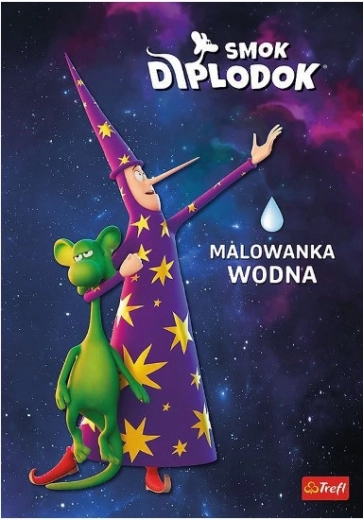Dragon Diplodocus – water coloring book