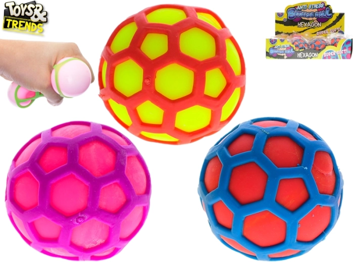 Rastezljiva antistres loptica Hexagon – Toys&Trends