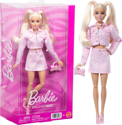 Barbie Deluxe Style ružičasti traper – modna lutka s dodacima
