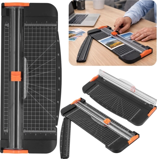 Ručni rezač papira A3 s kliznim nožem i preklopnim ravnalom