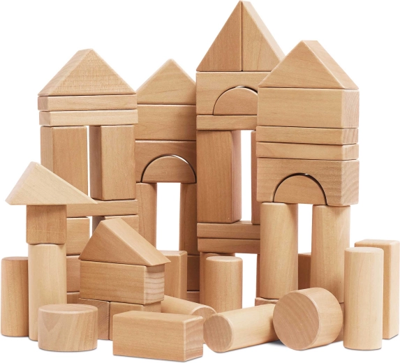 Le Toy Van prirodne drvene kocke 60 kom