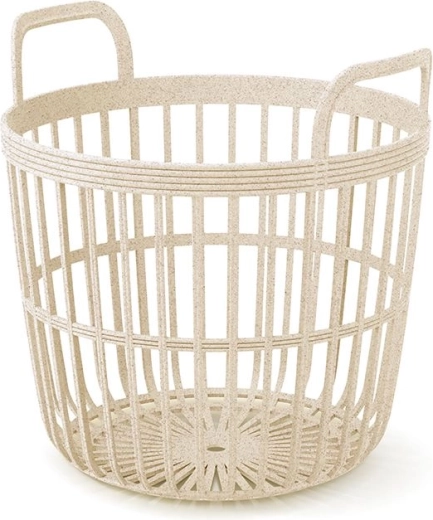 Koš s ručkama Zoe Basket Eco Wood 36,4 cm – krem