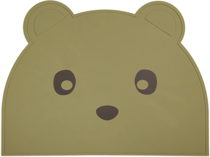 NuuRoo Ester silicone placemat olive green