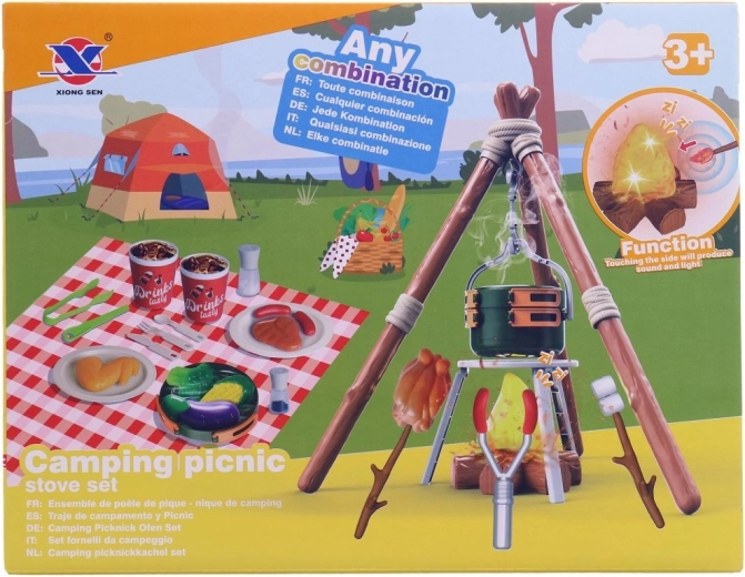 Set za kampere s plastičnom kutijom