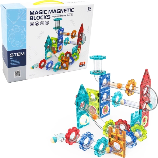 Magnetska kuglična staza, 74 dijelova