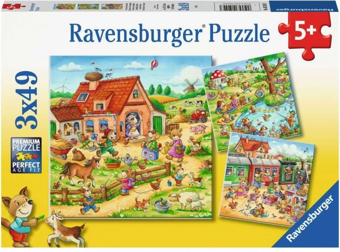 Ravensburger puzzle praznici na selu 3×49 dijelova
