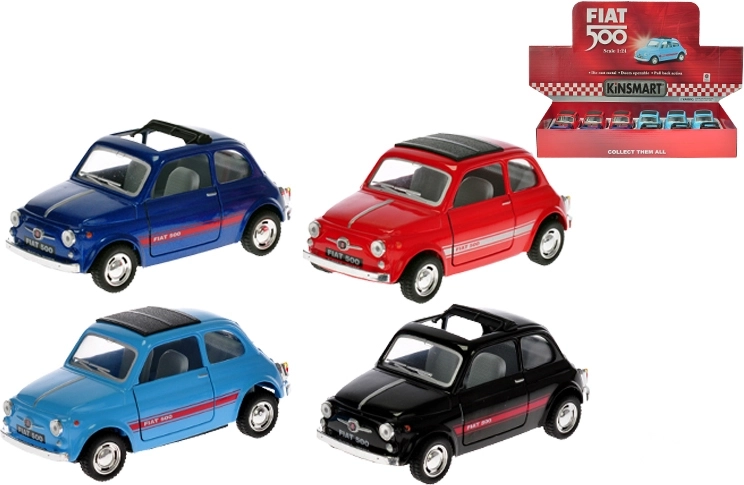 Metalni model automobila FIAT 500 1:24 sa povratnim mehanizmom