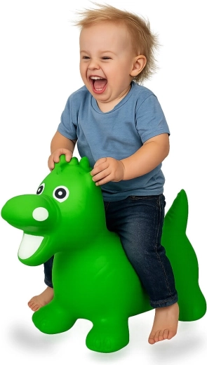 HoppyDoo inflatable hopping animal dragon green with pump
