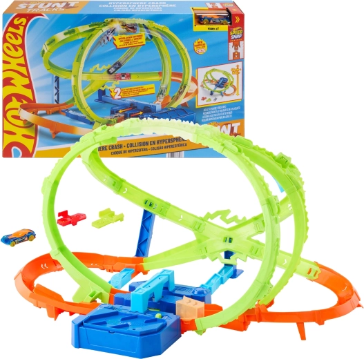 Hot Wheels Stunt Tracks Hipersféra kraks trkaća staza s pogonom + autić